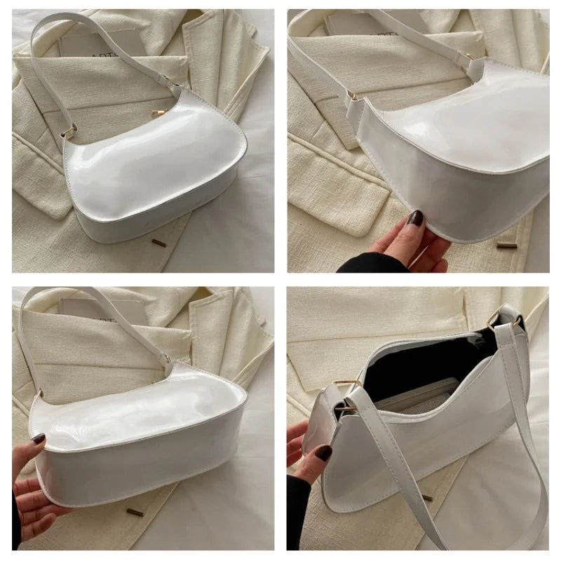 Spring Trendy Fashion Women's Solid Color Shoulder Bag Versatile Small Square Design Gentle Style for Casual Occasions