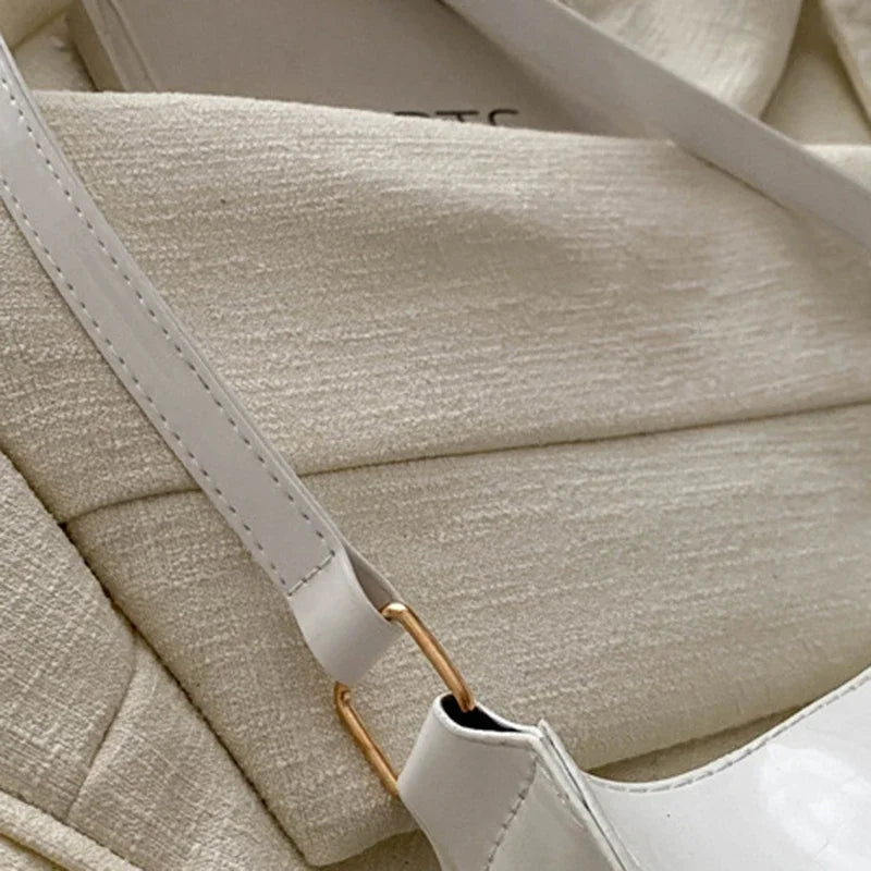 Retro Solid Color PU Leather Shoulder Underarm Bag Women's Fashion Handbags Casual Purses and Handbag Ladies Hand Bags
