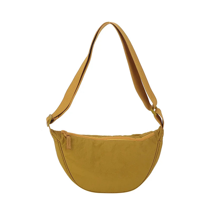 Simple Design Women's Messenger Bag Fashion Ladies Nylon Hobos Small Shoulder Bags Vintage Female Girls Purse Cloth Handbags