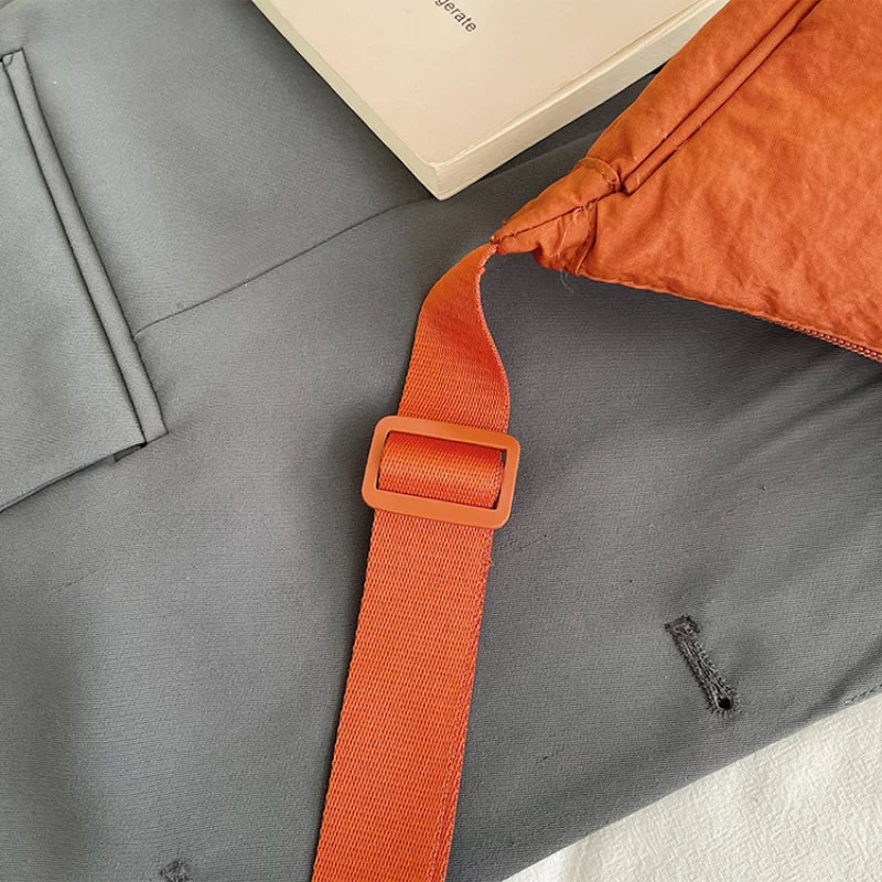 Simple Design Women's Messenger Bag Fashion Ladies Nylon Hobos Small Shoulder Bags Vintage Female Girls Purse Cloth Handbags