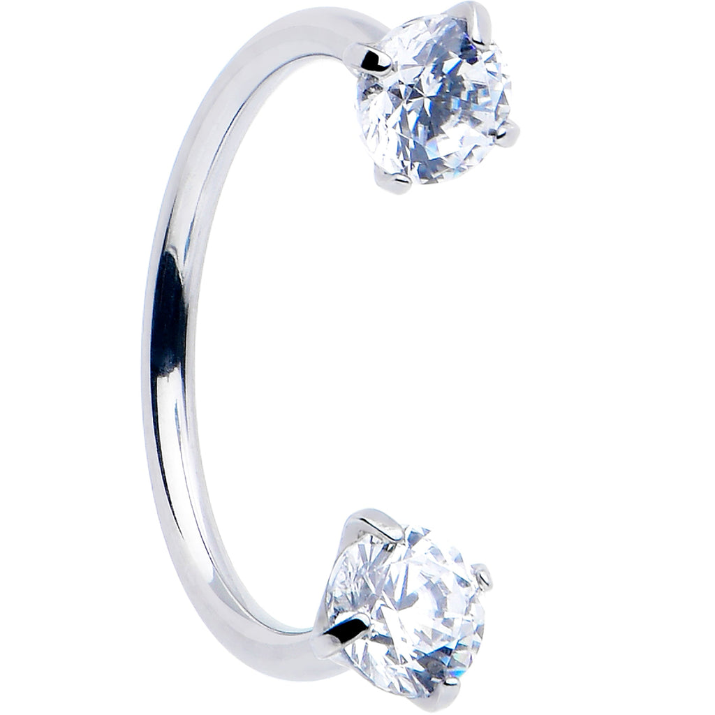 Double Gem Horseshoe Nose Ring Kit with Ball Grabber