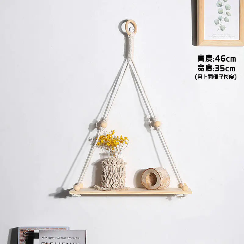 Bohemian Handwoven Tapestry Wall Shelf Decor