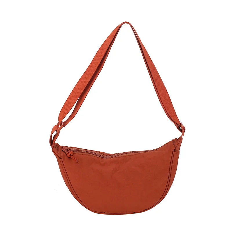 Simple Design Women's Messenger Bag Fashion Ladies Nylon Hobos Small Shoulder Bags Vintage Female Girls Purse Cloth Handbags