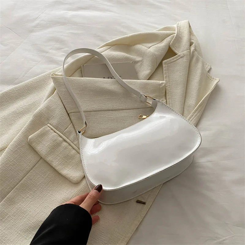 Spring Trendy Fashion Women's Solid Color Shoulder Bag Versatile Small Square Design Gentle Style for Casual Occasions